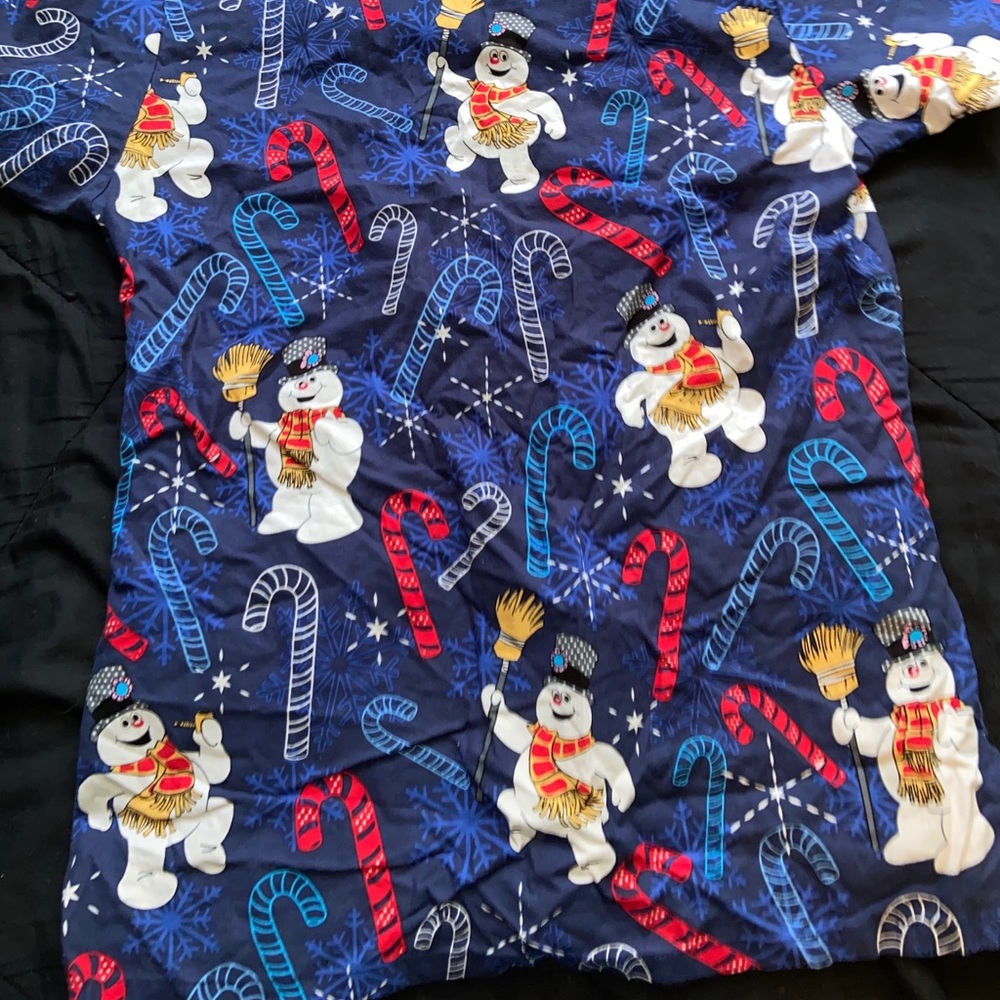 Christmas scrub top